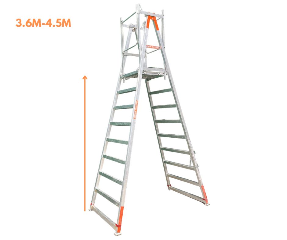 Platform Ladder Industrial 3.6m Extends to 4.5m
