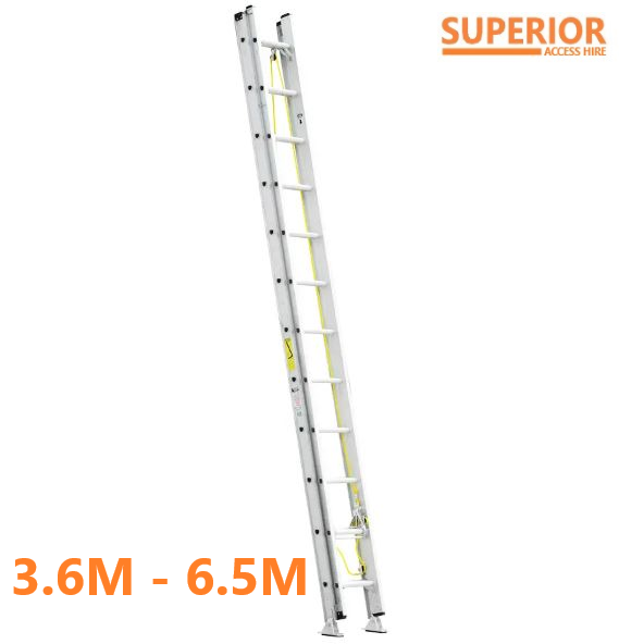 Extension Ladder Aluminium - 3.7m Extends to 6.5m