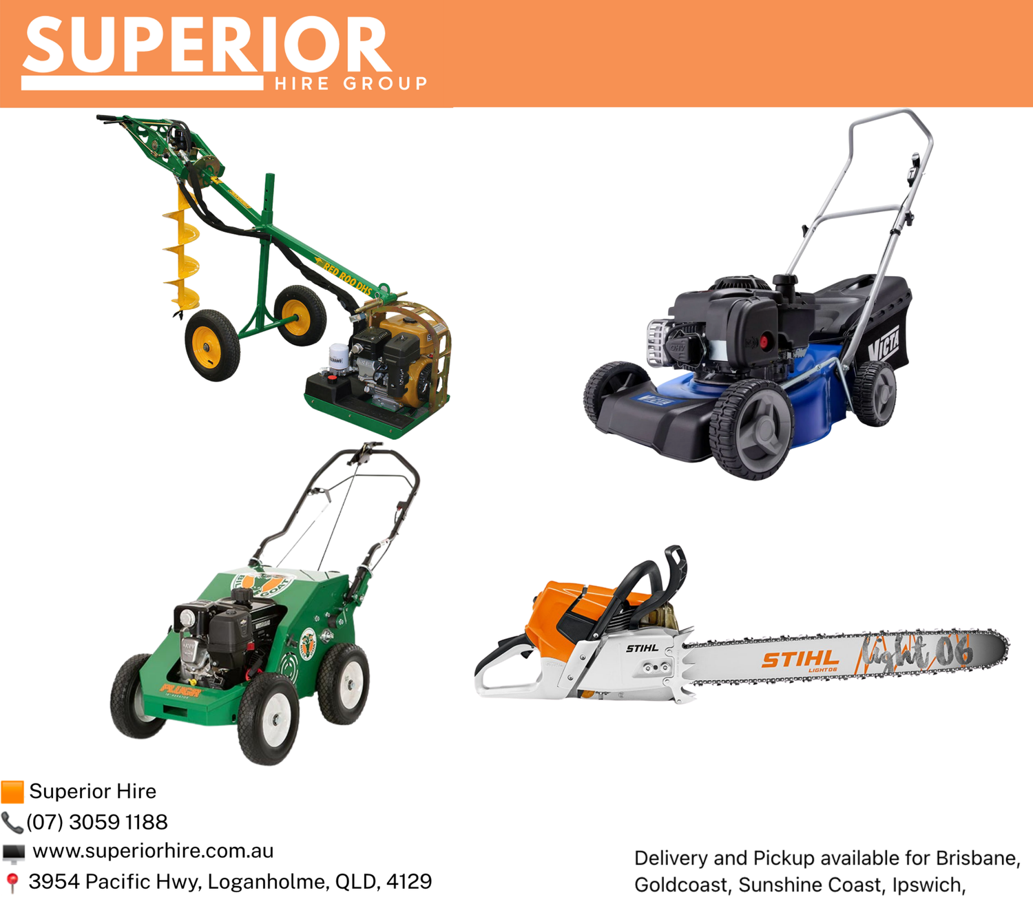 Gardening & Landscaping Equipment Hire Brisbane