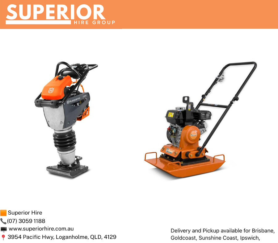 Compaction Equipment Hire Brisbane | Plate Compactors & Rammers | Superior Hire