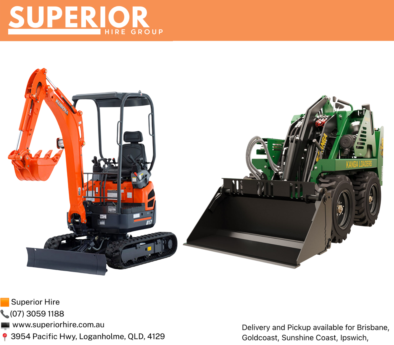 Earthmoving Equipment Hire Brisbane | Excavators & Augers | Superior Hire