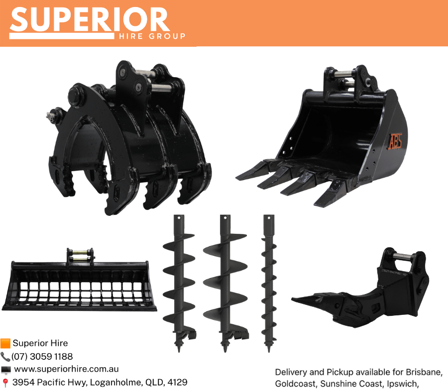 Earthmoving Attachments | Excavators & Mini Loaders | Superior Hire