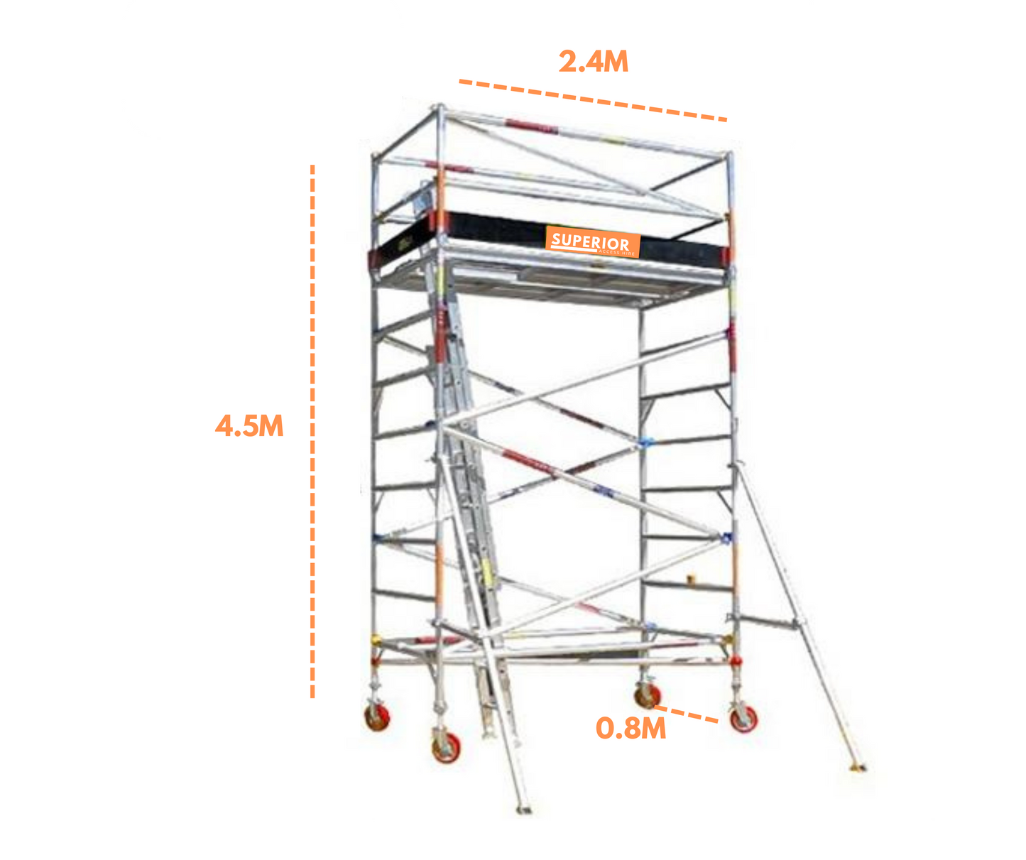 Mobile Narrow Scaffold - 4.5m