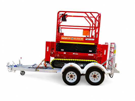 All Terrain Tracked Scissor Lift with Trailer - 19ft/6m