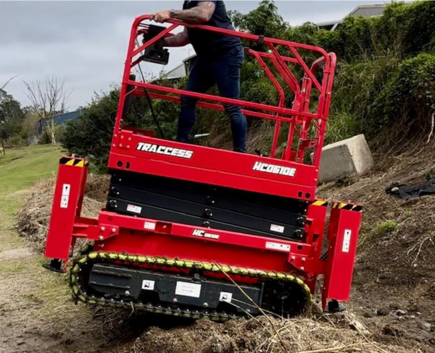 All Terrain Tracked Scissor Lift with Trailer - 19ft/6m