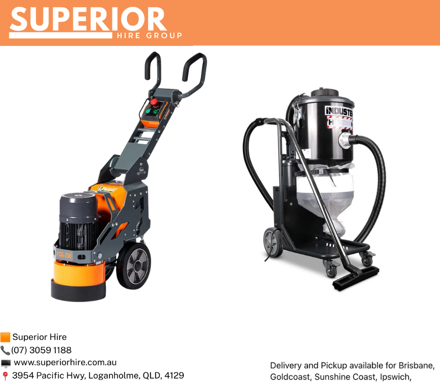 Concrete Grinder & H Class Dust Extractor Package