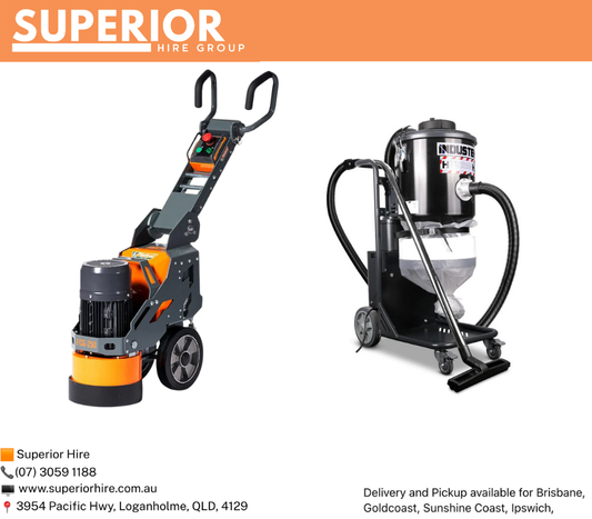 Concrete Grinder & H Class Dust Extractor Package