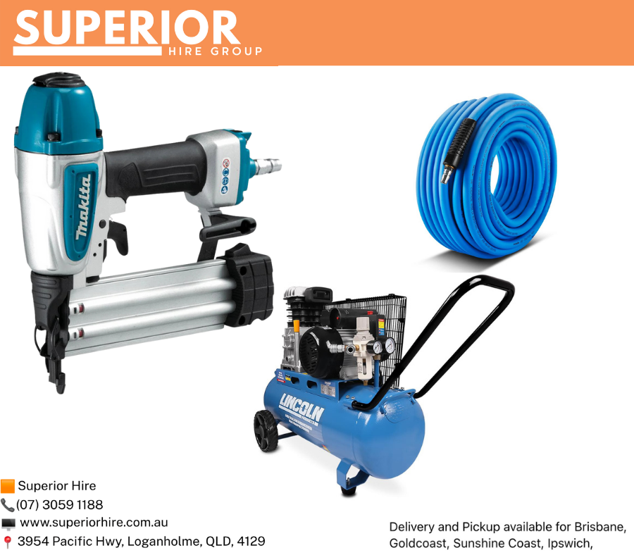 Brad Nailer w/ 30m Hose + Air Compressor Package