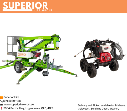 12m Cherry Picker W/ Pressure Washer